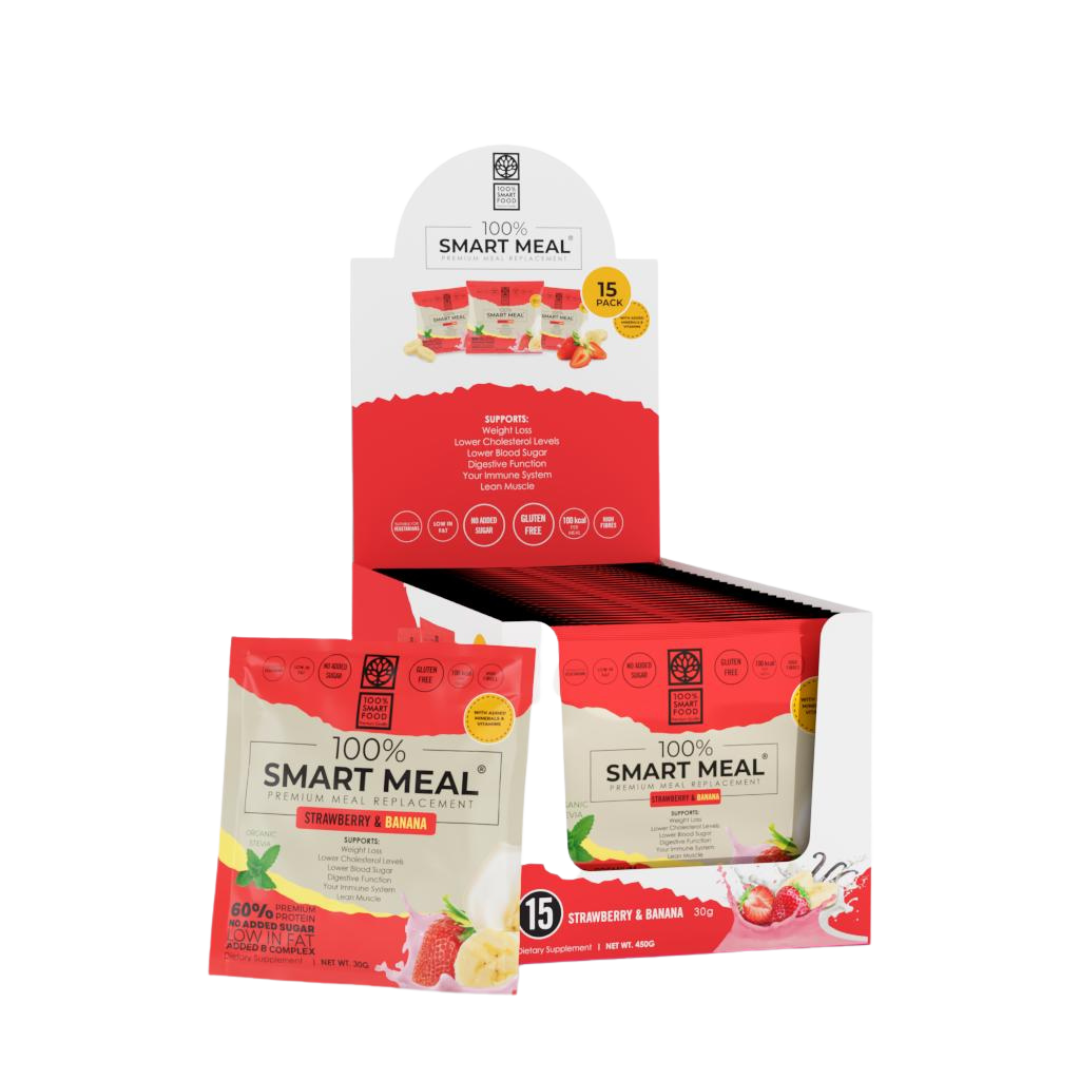 web_smart-meal-13 100% SMART MEAL - JAGODA/BANANA 15x30g - Slika 1